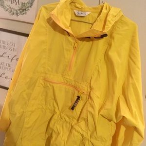 LL Bean yellow raincoat/windbreaker